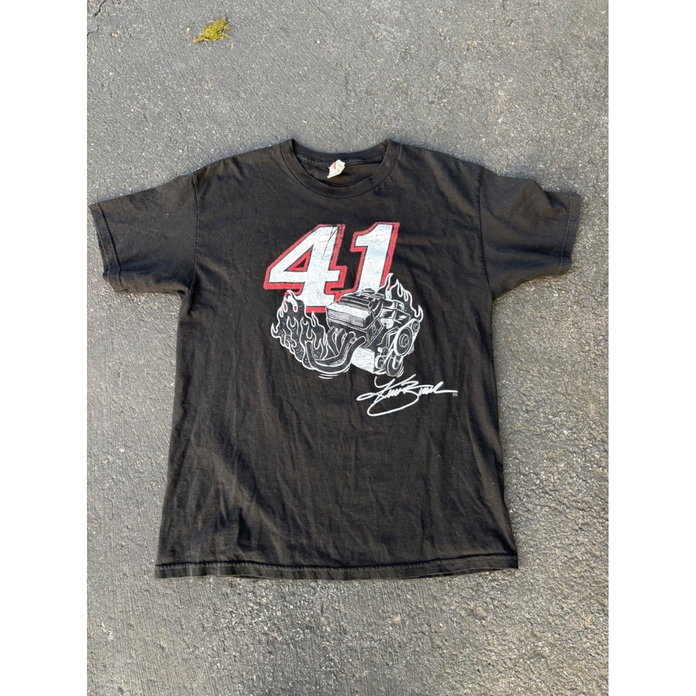 Kurt Busch NASCAR Graphic Tee Mens Large Black‎ Haas Automation Racing